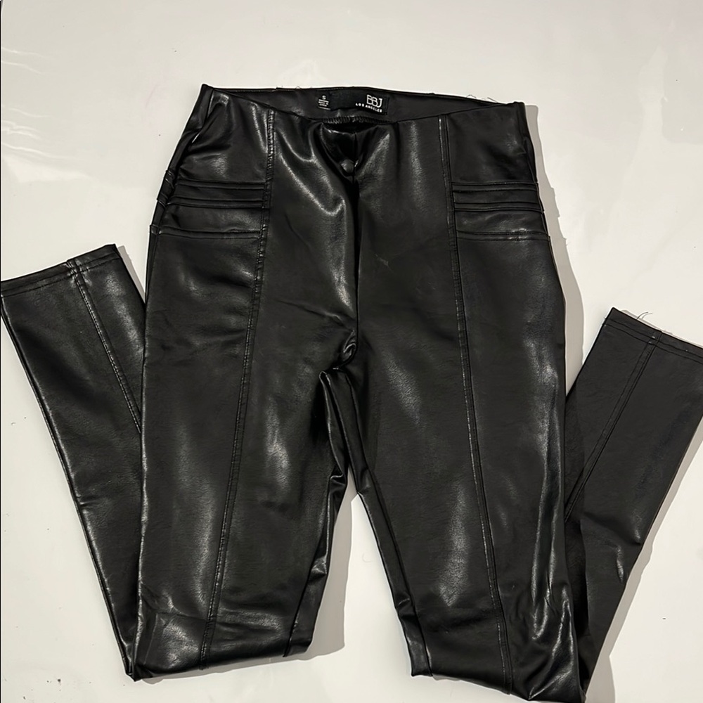 BbjBlack Leatherette Jeggings